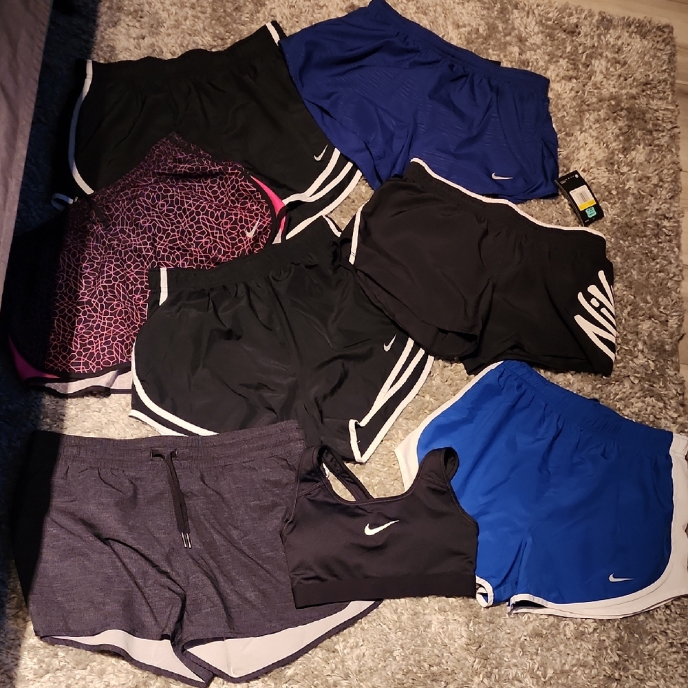 Nike Shorts Collection - Black, Blue, Pink